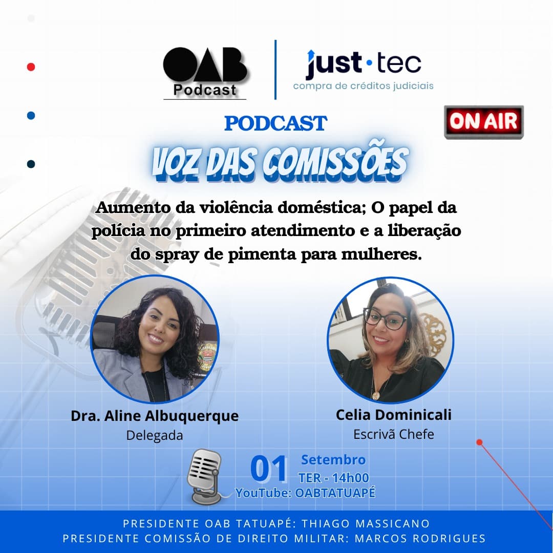 🎙️ PODCAST:  Aumento da violência doméstica; O papel da polícia no primeiro atendimento e a liberação do spray de pimenta para mulheres.