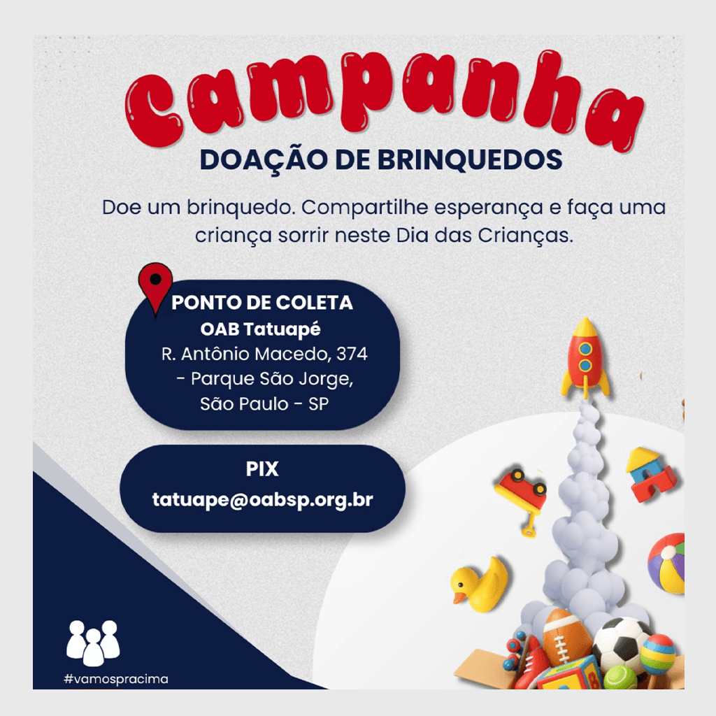 🧸💙  Campanha DOAÇÃO DE BRINQUEDOS (até 06/10)