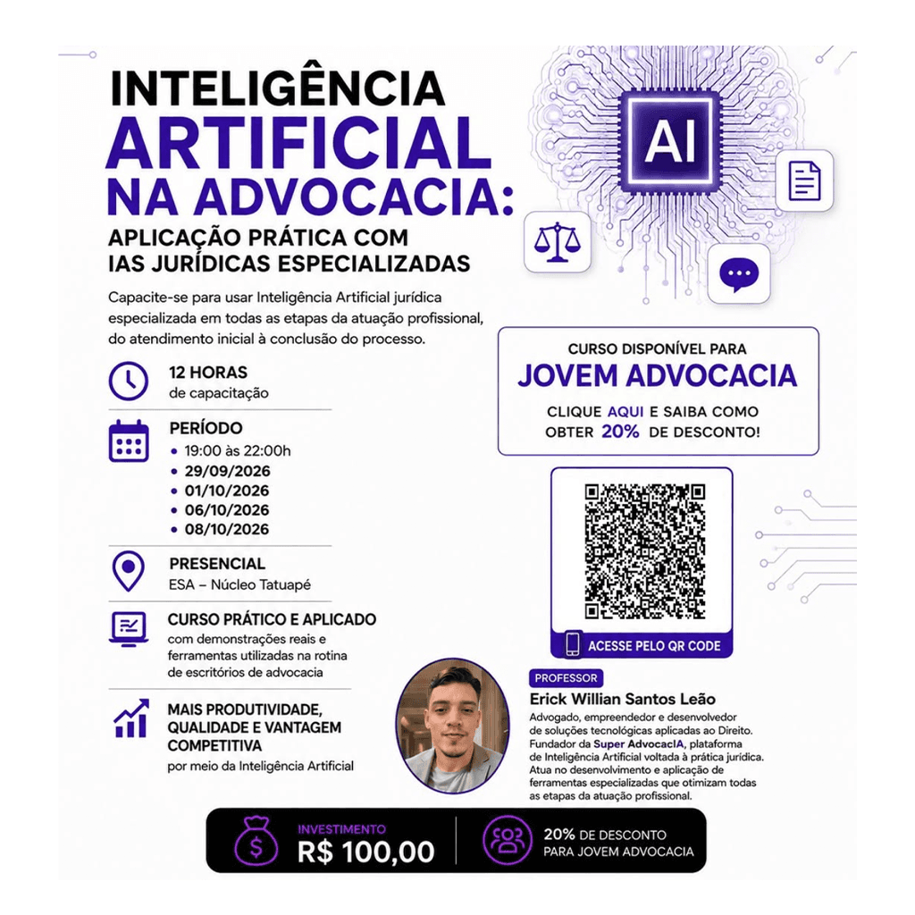 📙 ESA Tatuapé: Inteligência Artificial na Advocacia: Aplicação Prática com IAs Jurídicas Especializadas